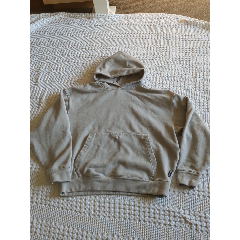 ASRV Tech Terry Hoodie DSG-0648 Pullover Sz Small Beige Snap